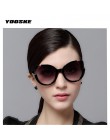 YOOSKE Sexy Cat Eye okulary przeciwsłoneczne damskie marka projektant lustrzane okulary przeciwłoneczne panie okrągłe obiektywy 