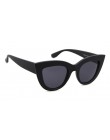 ZXWLYXGX 2018 nowe okulary przeciwsłoneczne retro okulary kocie oko Lady projektant marki w stylu Vintage czarne okulary przeciw