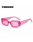 YOOSKE Vintage małe kwadratowe okulary przeciwsłoneczne damskie marka projektant Retro okulary przeciwsłoneczne prostokąt okular