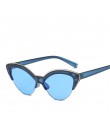 Motyl okulary Cat Eye kobiety 2018 marka projektant niebieski modne okulary słoneczne dla kobiet Trendy przyciemniane kolor odci