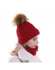 2019 kobiety czapka zimowa ciepły polar wkładka czapka futro czapki dla kobiet prawdziwe pompon futrzany kapelusz rodzic dziecko