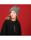 [FLB] wełniane dziergane czapki na co dzień streetwear gruby ciepła czapka czapka kobiety jesień zima 2018 urocze czapki zimowe 