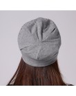 Czapka damska Geebro kobiet dżetów luźna czapka beanie kapelusz wiosna Casual zwykły kolor bawełna kapelusz dla kobiet Bonnet ko