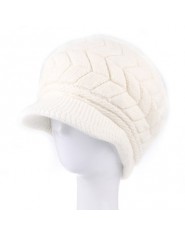 Nowych kobiet czapka zimowa ciepłe czapki polar wewnątrz czapki z dzianiny dla kobiety Rabbit Fur Cap jesień i zima panie modny 