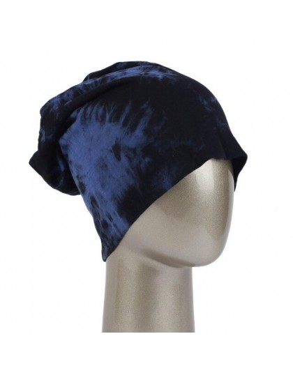 Geebro kobiet Tie Dye Slouchy czapka beanie wiosna bawełniana czapka dla kobiet kobieta czarny czapki Skullies dziewczyny czapka