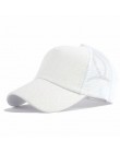 2019 nowy brokat kucyk czapki z daszkiem cekiny błyszczące wysokiej jakości moda damska Messy Bun regulowana bejsbolówka Hip Hop