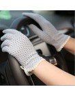 1 para nowe kobiety jazdy antypoślizgowe ochrony przeciwsłonecznej bawełna rękawiczki moda lato/jesień kobiet ochrona przed słoń