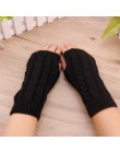 Gorąca sprzedaż kobiet wełna rękawiczki ciepłe rękawiczki bez palców rękawice cieplej zima kobiety ramię szydełka drutach Faux r