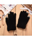 Rękawiczki damskie zimowe wełniane rękawiczki z dzianiny ekran dotykowy rękawiczki utrzymać ciepłe kobiet zimowe pełne palec pas