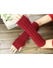 Ciepłe rękawiczki bez palców modne z dzianiny wełniane Wiosna jesień zima