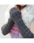 Ciepłe rękawiczki bez palców modne z dzianiny wełniane Wiosna jesień zima