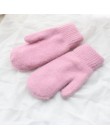 YSDNCHI Hot sprzedaż moda kobiety dziewczyna zimowe rękawiczki czysty kolor rękawiczki z futra królika miękkie ciepłe cukierki k