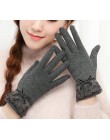 YRRETY damskie na świeżym powietrzu rękawiczki kaszmirowe jesień zima kobiet ciepłe odwrócony rękawiczki bawełna do nadgarstka r