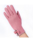YRRETY damskie na świeżym powietrzu rękawiczki kaszmirowe jesień zima kobiet ciepłe odwrócony rękawiczki bawełna do nadgarstka r