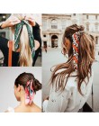 LEVAO kwiatowy Print Scrunchie do włosów dla kobiet szalik elastyczna czeski pałąk łuk włosów gumowe liny dziewczyny opaski do w