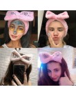 2019 nowy list OMG opaski dla kobiet kokardka dziewczęca do mycia twarzy Turban makijaż elastyczne opaski do włosów koral polar 