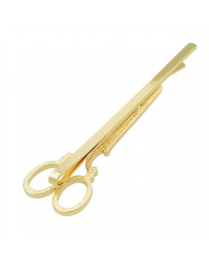 Hot sprzedaż moda 1 Pc kobiety Chic złoty srebrzysty nożyczki kształt spinka do włosów włosy Pin nakrycia głowy