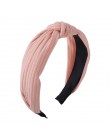 Haimeikang stałe kolory do włosów wiązane opaska do włosów dla kobiet opaski Hairbands nakrycia głowy 2018 New Arrival
