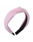 Haimeikang stałe kolory do włosów wiązane opaska do włosów dla kobiet opaski Hairbands nakrycia głowy 2018 New Arrival