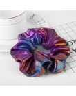 2019 nowych moda kobiety kolorowe elastyczne brązujący włosów liny Glitter kucyk uchwyt na gumka do włosów Scrunchie 1 PC