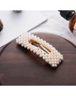 Symulowane Peruka perłowa Pin Barrette dla kobiet koreański biżuteria dziewczyna nakrycia głowy złoty kolor klip spinki do włosó
