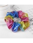 2019 nowych moda kobiety kolorowe elastyczne brązujący włosów liny Glitter kucyk uchwyt na gumka do włosów Scrunchie 1 PC