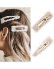 2019 nowych moda Peruka perłowa klip dla kobiet elegancki koreański Design Snap Barrette Stick spinka do włosów akcesoria do sty