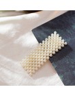Losowo 1PC pełna perły spinki do włosów dla kobiet moda słodka imitacja koreański styl spinki do włosów ze stopu BB uchwyt do wł