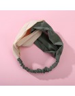 Moda Plaid opaska na głowę Turban elastyczna opaska do włosów opaska na akcesoria do włosów dla kobiet dziewczyny w paski akceso