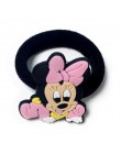 1 sztuk Mickey Minnie opaski do włosów scrunchie opaska do włosów elastyczne akcesoria do włosów do włosów dla dziewczynek liny 