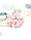 Moda akcesoria do włosów kobiet Scrunchie kwiat kokardy do włosów kucyk Holder opaska do włosów mucha w cukierkowym kolorze węze