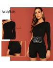 SweatyRocks stałe jedno ramię Skinny Romper moda z długim rękawem Skinny kombinezony 2019 kobiety lato Streetwear kombinezony
