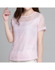 Jeseca nowy kobiety odzież bluzka szyfonowa z koronką szydełka kobiet koreański koszule damskie Blusas bluzki koszula białe bluz
