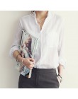 Chemisier Femme kobiet topy moda 2018 jesień pościel biała koszula kobiet z długim rękawem bluzka koreański kobieta ubrania Roup