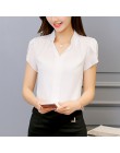 Lato bluzki 2019 Plus rozmiar 3XL biała koszula kobiety bluzka tunika z krótkim rękawem koszulki z krótkim rękawem moda Bodycon 