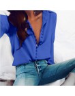 CROPKOP moda na co dzień jednolity kolor panie biuro topy Sexy przyciski z długim rękawem bluzka 2019 nowy wiosna kobiety szyfon