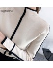 Sweter kobiet miękkie koreański styl Skinny zima sweter z golfem kobiety Bodycon podstawowe swetry z długim rękawem Pull Femme p