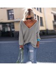2019 nowy Plus rozmiar jesień zima Knitting na co dzień z długim rękawem solidna kolory sweter luźne swetry damskie moda damska 