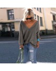Autumn V-Neck Sexy Knitted Sweater Women Plus Size Pullovers Female Sweater Pullover Winter Women Loose Sweaters Oversize 4xl