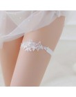 Bielizna ślubna prezent Party dla nowożeńców akcesoria Cosplay Sexy koronki elastyczne nogi pas do pończoch z wstążka łuk pończo