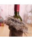 Wina Santa Claus pokrowiec na termofor dekoracje świąteczne acje dla domu nowy rok Xmas Decor butelka czerwonego wina pokrowce n