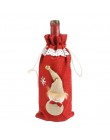 Wina Santa Claus pokrowiec na termofor dekoracje świąteczne acje dla domu nowy rok Xmas Decor butelka czerwonego wina pokrowce n