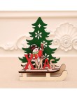 Drewniana choinka renifer boże narodzenie dekoracje  ozdoby świąteczne dla dzieci