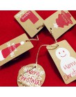 100 sztuk/partia wesołych wesołych świąt Kraft etykieta papierowa ozdoby dekoracje do domu partii Faovrs Xmas drzewa dekoracje p