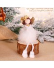 FengRise śliczne anioł lalka dziewczyna narciarski wisiorek boże narodzenie ozdoby choinkowe dla domu drewniane boże narodzenie 