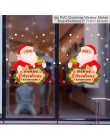 QIFU dekoracje na boże narodzenie okno naklejki świąteczne dekoracje do domu Xmas Decor wesołych boże narodzenie 2018 szczęśliwe