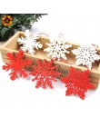 6 sztuk DIY białe i czerwone płatki śniegu boże narodzenie drewniane zawieszki ozdoby na boże narodzenie ozdoby choinkowe dekora