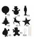 OurWarm 24 sztuk magia kolor Scratch ozdoby świąteczne uroczy papier wisiorki Xmas Tree dekoracje Kids Party Supplies