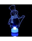Wesołych świąt akrylowe światło LED boże narodzenie ozdoby choinkowe wisiorek boże narodzenie święty mikołaj Snowman światła Xma