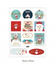 FEESTIGO 2 sztuk/partia prezent dekoracja bożonarodzeniowa papieru naklejki DIY zawieszka na prezent etykiety na nowy rok prezen
